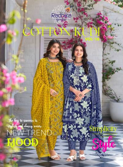 COTTON KUDI VOL 18 BY RADHIKA LIFESTYLE DESIGNER COTTON SALWAR SUIT WHOLESALER IN INDIA